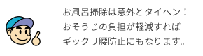 おそうじの負担が軽減すればギックリ腰防止にもなります。