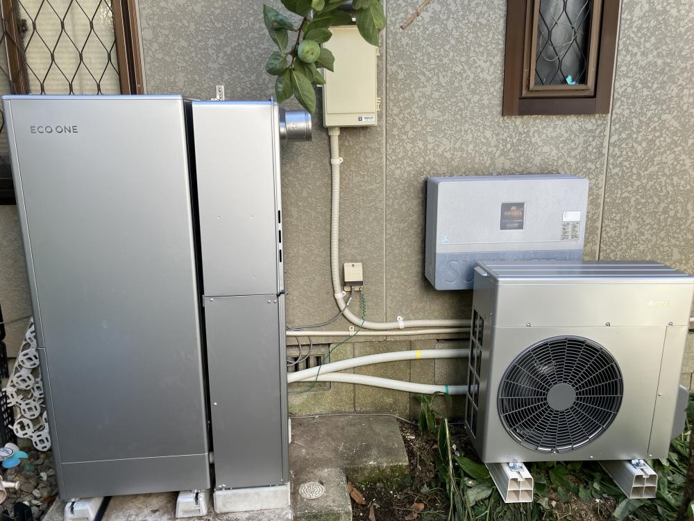 補助金対象!オール電化のおうちにハイブリット給湯器を設置しました!(長崎県)