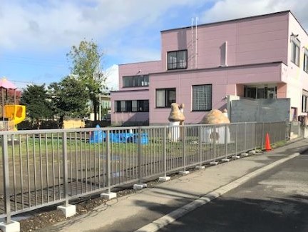 庭園拡張の為アルミフェンス新設